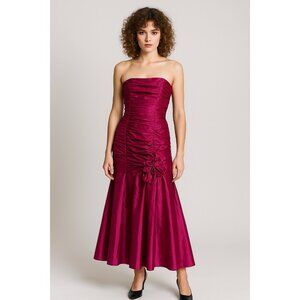 vintage Y2K JESSICA MCCLINTOCK dress strapless metallic XS S